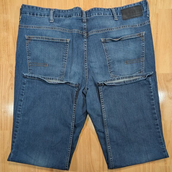 Calvin Klein Jeans Mens 40x30 Blue Straight Leg Stretch Denim Pants - Picture 9 of 12